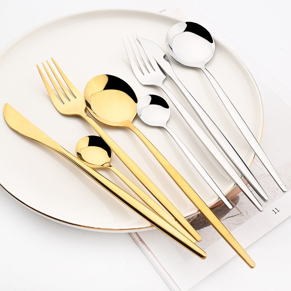 24Pcs Mirror Stainless Steel Cutlery Set - Casatrail.com