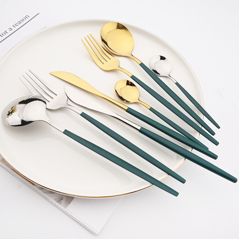 24Pcs Mirror Stainless Steel Cutlery Set - Casatrail.com