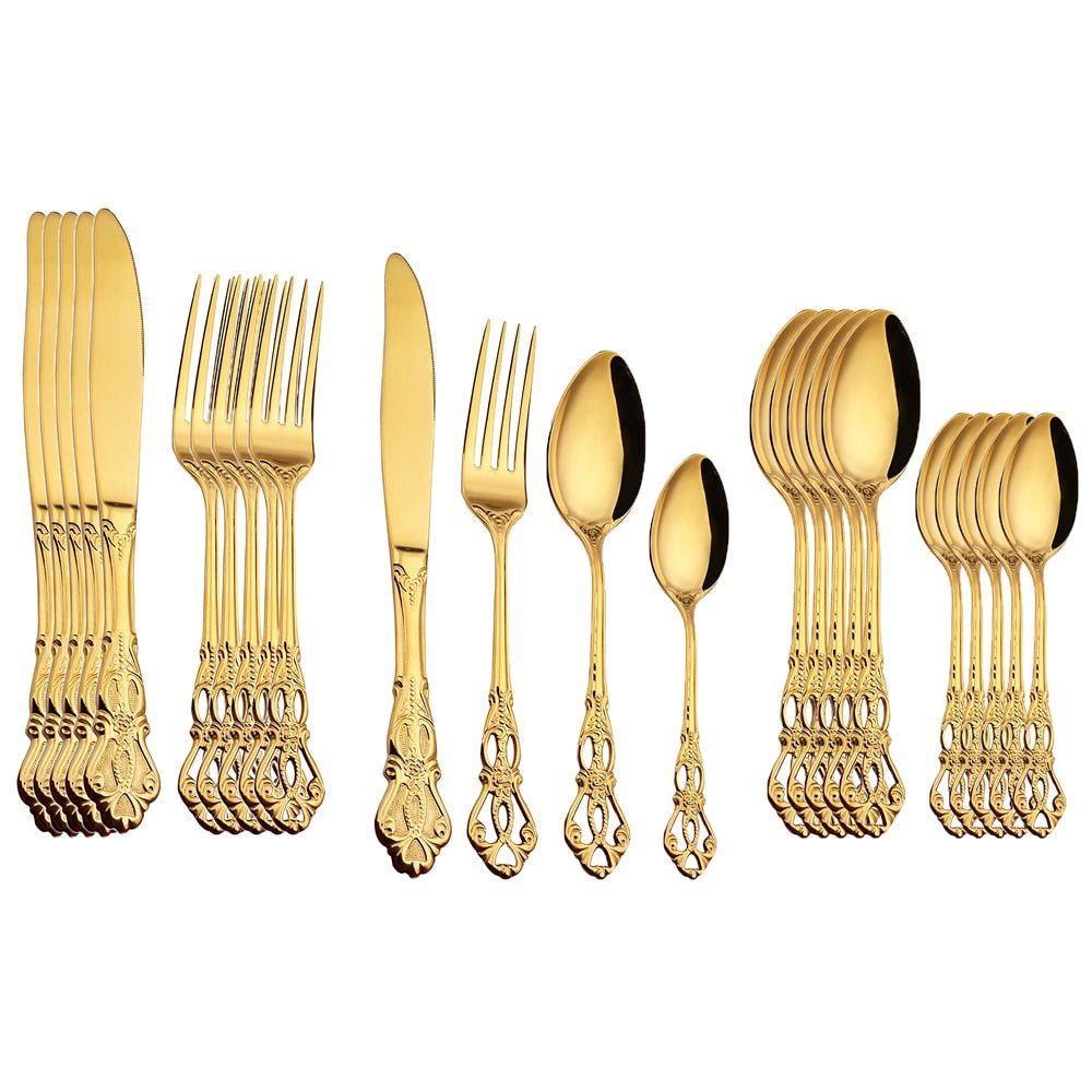 24pcs Stainless Steel Cutlery Set - Casatrail.com