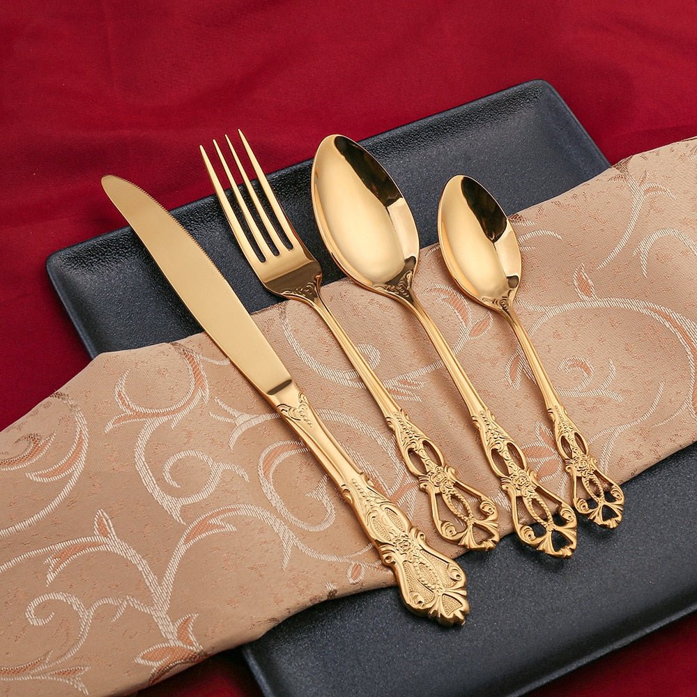 24pcs Stainless Steel Cutlery Set - Casatrail.com