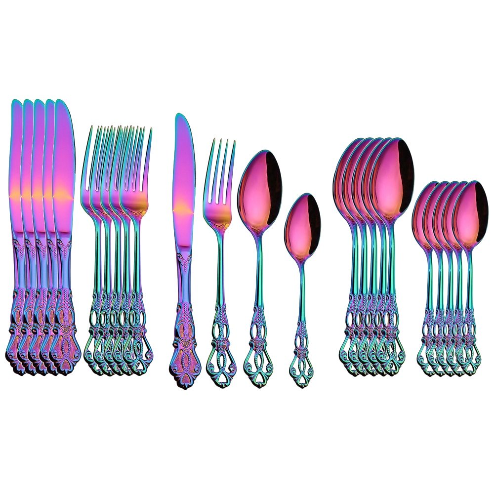 24pcs Stainless Steel Cutlery Set - Casatrail.com