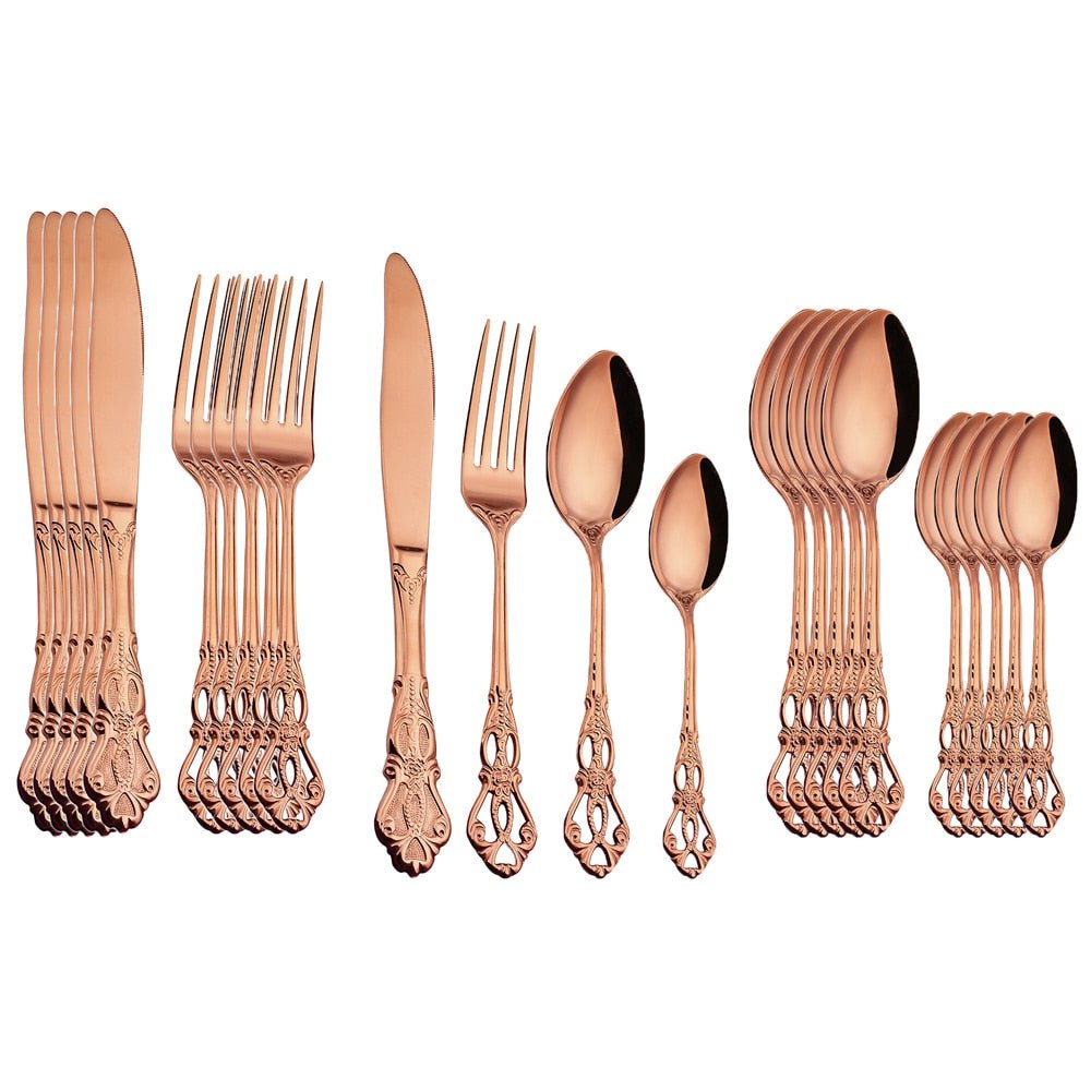 24pcs Stainless Steel Cutlery Set - Casatrail.com