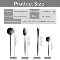 Thumbnail for 24pcs Western Stainless Steel Dinnerware Set - Casatrail.com