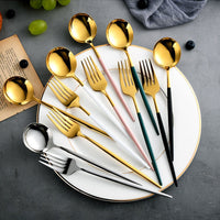 Thumbnail for 24pcs Western Stainless Steel Dinnerware Set - Casatrail.com