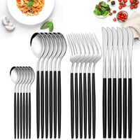 Thumbnail for 24pcs Western Stainless Steel Dinnerware Set - Casatrail.com