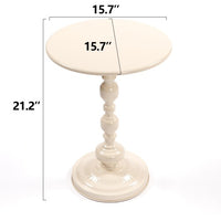 Thumbnail for Vintage Metal Coffee Table – Round Accent End Table for Small Spaces