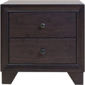 Espresso Rubber Wood Nightstand