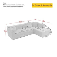 Thumbnail for Deep Seat Tufted Comfy Sofa Set With Chaise For Living Room