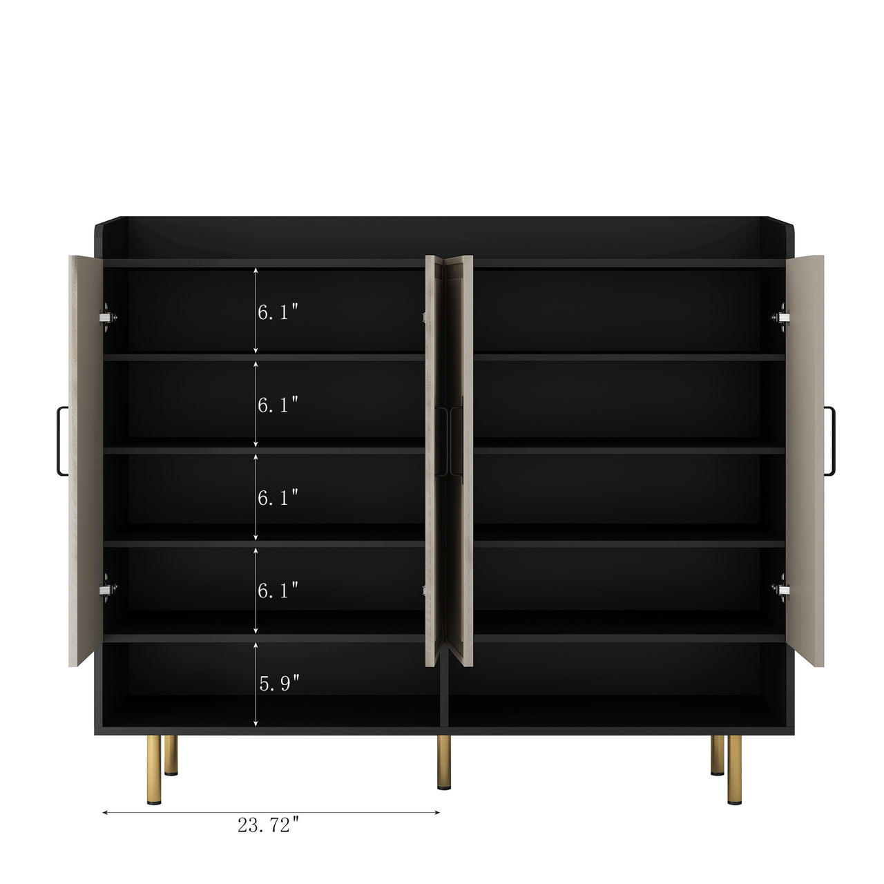 Sideboard Cabinet With 4 Doors & Adjustable Shelves