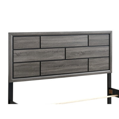 Glasgow Queen Bed Mattress Not Included, Gray