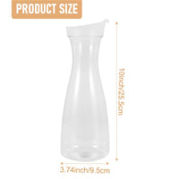 Thumbnail for 2Pcs Plastic Water Carafes White Flip Tab Lids Food Grade Recyclable Shatterproof Pitchers Juice Jar - Casatrail.com