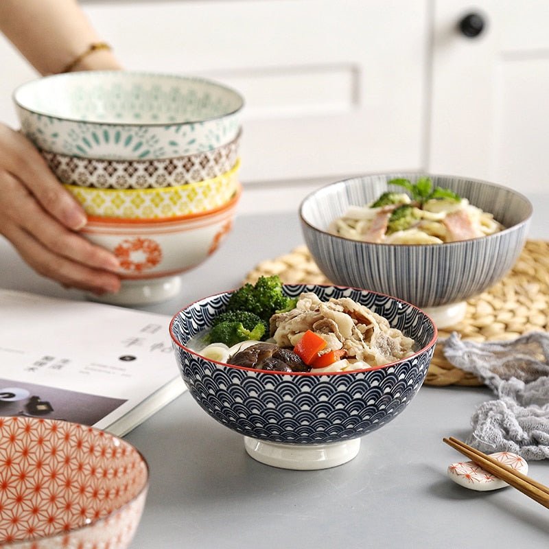 3 Pcs/Set 6 Inch Ceramic Bowl - Casatrail.com