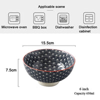 Thumbnail for 3 Pcs/Set 6 Inch Ceramic Bowl - Casatrail.com