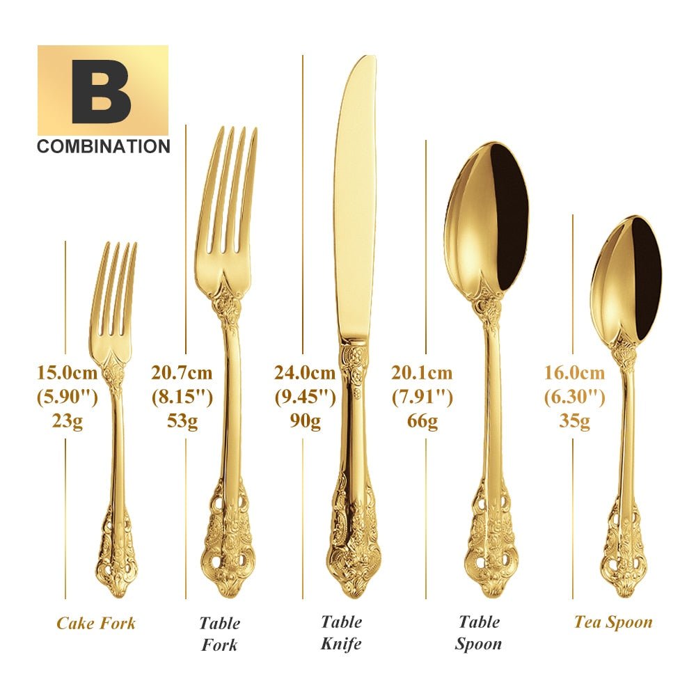 30 - Pieces Royal Vintage Stainless Steel Cutlery - Casatrail.com