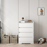 Thumbnail for 4 Drawer Modern Wooden Cabinet With Sturdy Frame