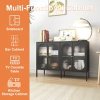 Thumbnail for Metal Sideboard Cabinet With 4 Glass Door
