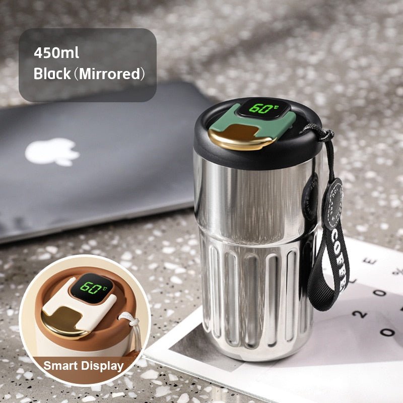 316 Stainless Steel Smart Thermos Bottle - LED Display - 450ml - Casatrail.com