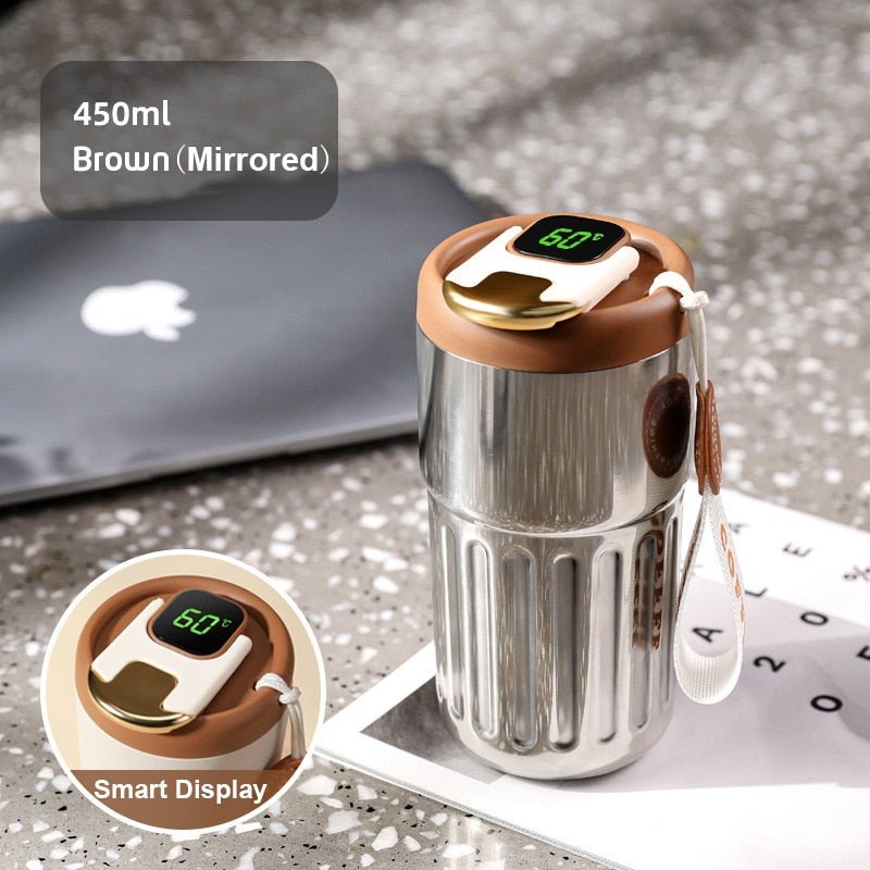 316 Stainless Steel Smart Thermos Bottle - LED Display - 450ml - Casatrail.com