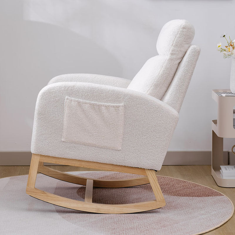 Modern Accent Rocking Chair Rocking Chair With Solid Wood Legs
