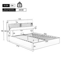 Thumbnail for Fashion Upholstered King Hydraulic Bed with Concealed Headboard Storage,  Bed Box With Slats And Headboard,  Without Mattress
