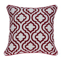 Transitional Red and White Accent Pillow