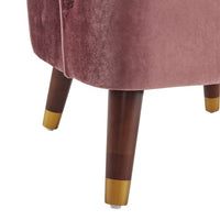 Thumbnail for Upholstered Barrel Accent Chair With Wooden Legs