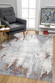 Gray And Ivory Modern Abstract Area Rug