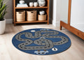 Navy Imaginative Racetrack Area Rug