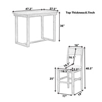 Thumbnail for Farmhouse 5-Piece Counter Height Dining Set