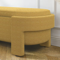 Thumbnail for Linen Fabric Upholstered Bench with Large Storage Space