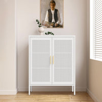 Thumbnail for Metal Storage Cabinet With 2 Doors And 2 Adjustable Shelves