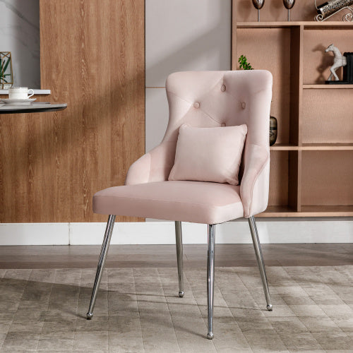 Upholstered Armchair for Living Room With Lumbar Cushion