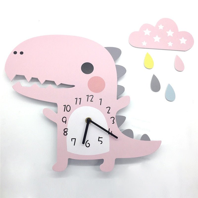 3D Dinosaur Cloud Drop Wall Clock - Casatrail.com