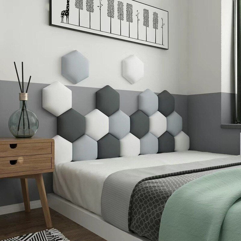 3D Leather Headboard Wall Sticker Bedroom Decoration - Casatrail.com