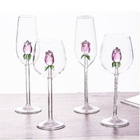 Thumbnail for 3D Rose Champagne Flute - Creative Wine Glass - Casatrail.com