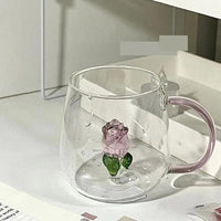 Thumbnail for 3D Rose Champagne Flute - Creative Wine Glass - Casatrail.com