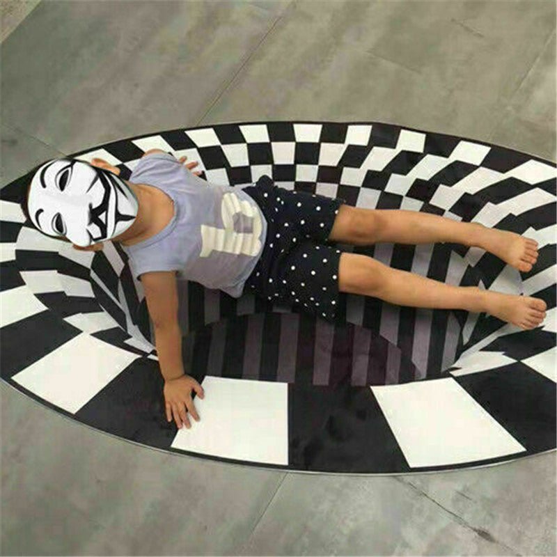 3D Vortex Optical Illusion Carpet - Casatrail.com