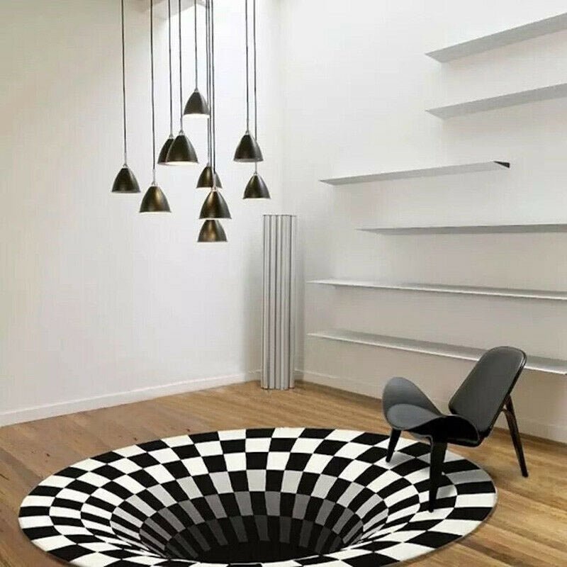 3D Vortex Optical Illusion Carpet - Casatrail.com