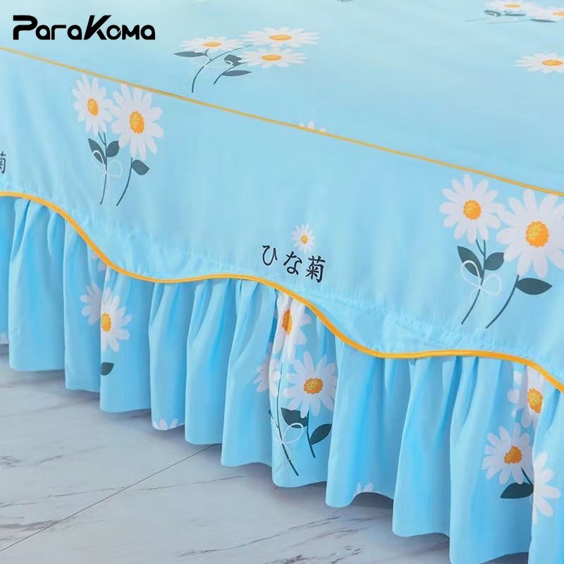 3Pcs Bed Sheet Cotton Lace Skirt Elastic Fitted - Casatrail.com