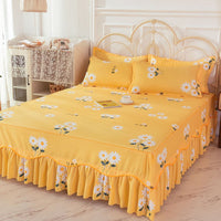 Thumbnail for 3Pcs Bed Sheet Cotton Lace Skirt Elastic Fitted - Casatrail.com