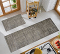 Modern Geo Lines in Squares Washable Runner Rug