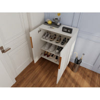 Thumbnail for Modern White Sideboard Cabinet With Gold Handles For Kitchen, Dining Room Furniture Organizer