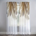 Yellow Feather Rod Pocket Style Curtains