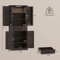 Thumbnail for Farmhouse Storage Cabinet With Door Shelves