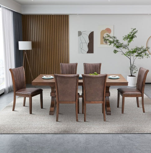 Rectangular Rubber Wood Dining Table