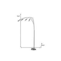 Thumbnail for Silver Four Light LED Arc Floor Lamp