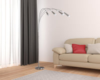 Thumbnail for Silver Four Light LED Arc Floor Lamp
