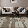 Gray Geometric Flatweave Handmade Area Rug With Fringe