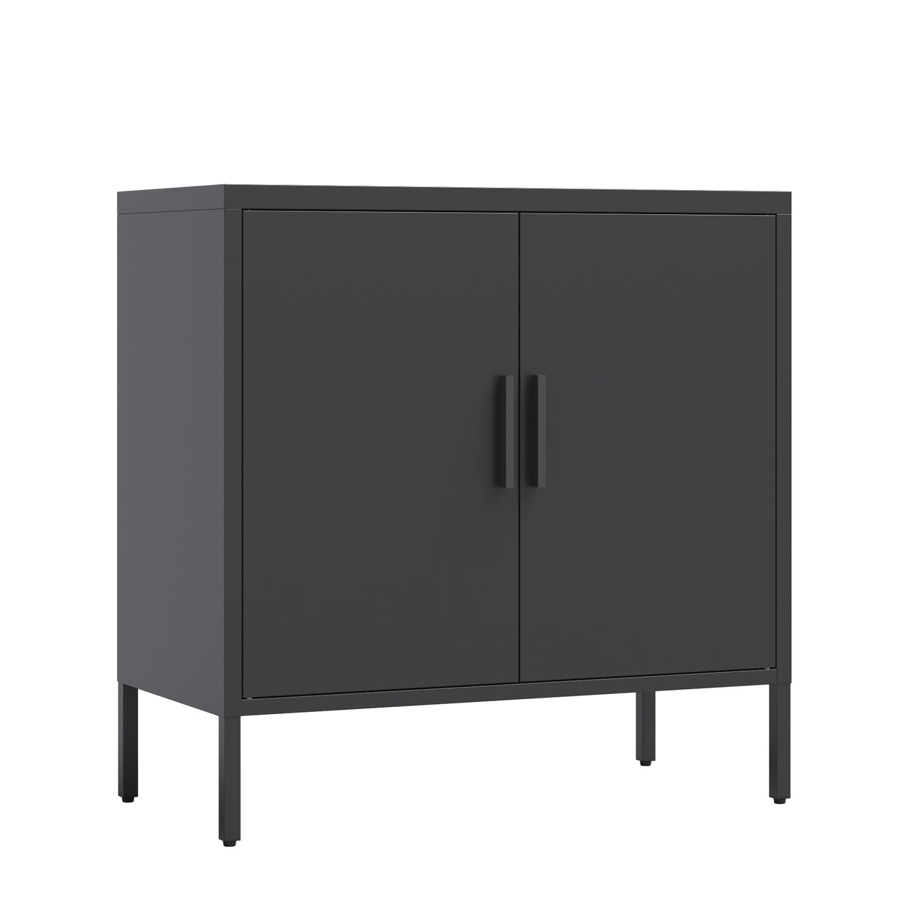 Metal Storage Cabinet With Doors And Adjustable Shelves