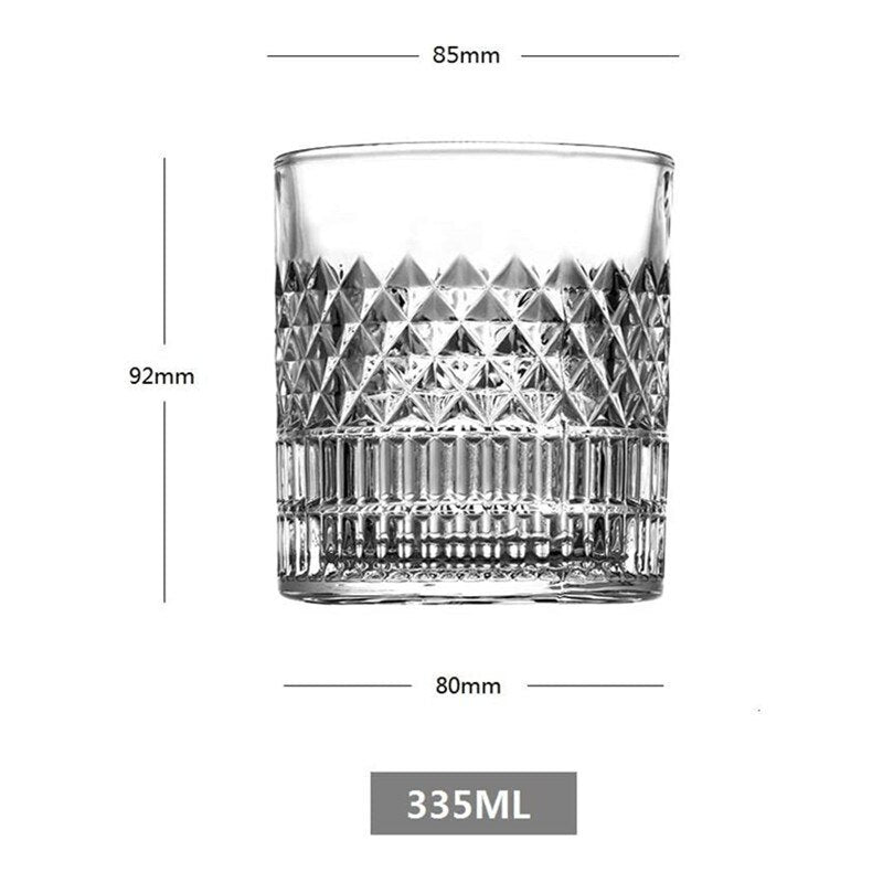 4Pcs 335ml Crystal Whiskey Glass - Casatrail.com